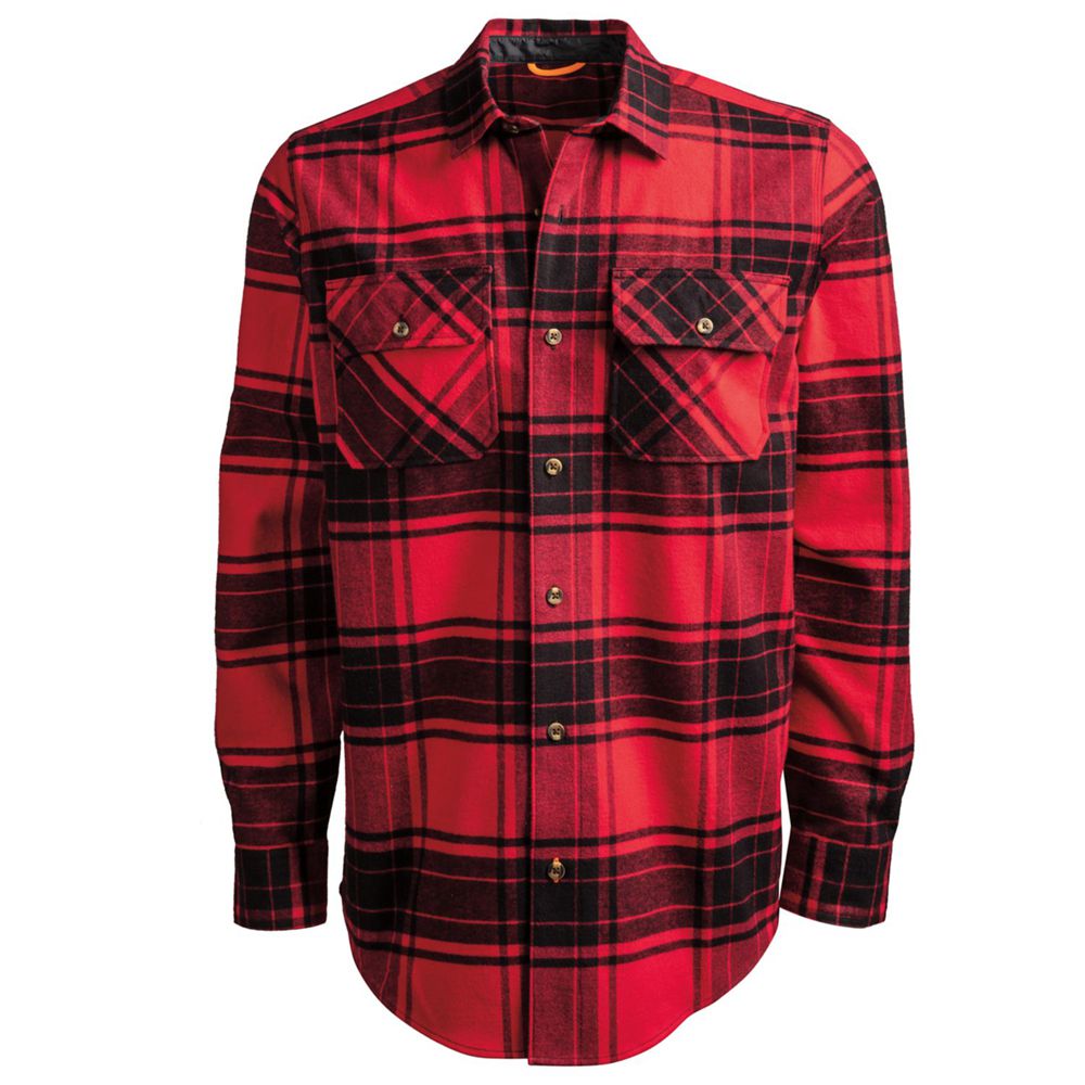 Timberland Πουκαμισα Ανδρικα Κοκκινα/Μαυρα - Pro® Woodfort Heavyweight Flannel Work - Greece 9314652